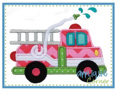 236x182 Free Fire Truck Quilt Pattern