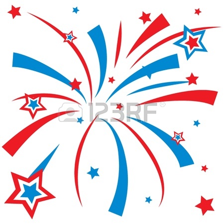450x450 Red White And Blue Fireworks Clipart 2026272