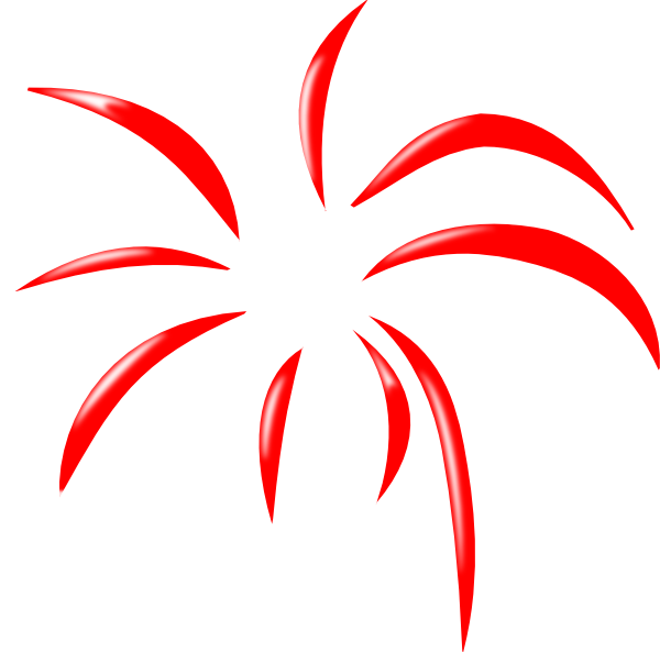 600x593 Red Simple Firework Clip Art