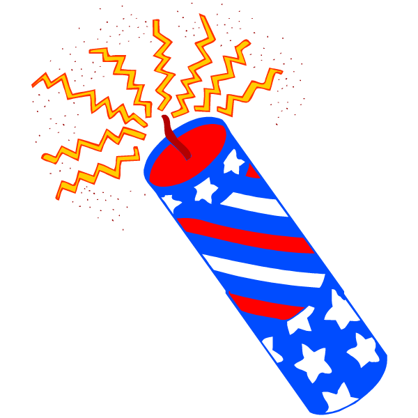 600x600 Fireworks Clipart Firecracker