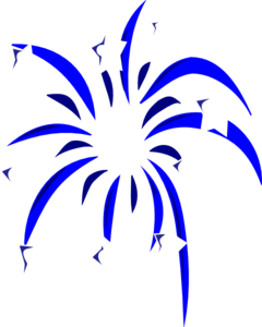 240x300 Blue Fireworks With White Stars Clip Art