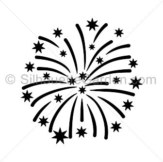 336x334 Drawn Fireworks Silhouette