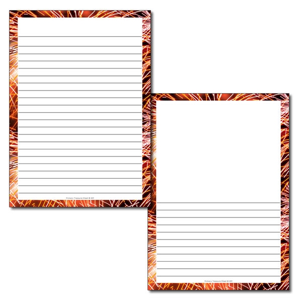 600x600 Fireworks Borderwriting Frame (Narrow Lines)