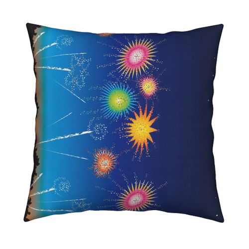 500x500 Summer Fireworks Border Fabric