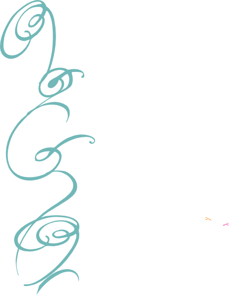 462x595 Blue Decorative Side Swirl Clip Art