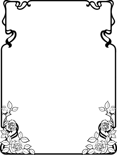 400x531 Butterfly Clipart Border Black And White