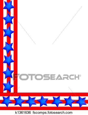 360x470 Clip Art Of Patriotic Border Stars And Stripes K1361622