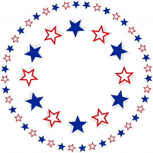615x615 Patriotic Star Border Free Stock Photo