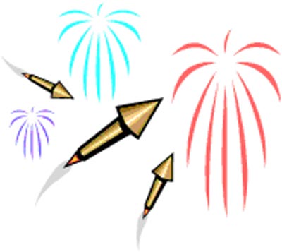 400x357 Sparklers Clipart Cracker