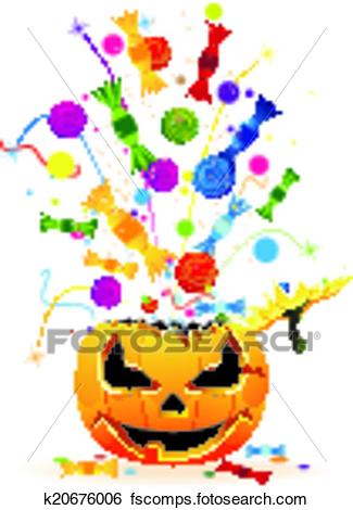325x470 Clip Art Of Halloween Fireworks K20676006