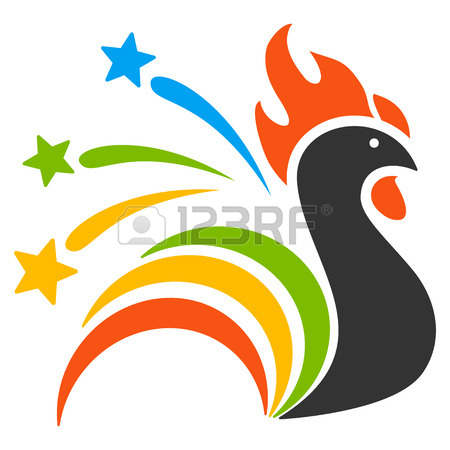 450x450 Fireworks Rooster Pictograph With Bonus 2017 New Year Clip Art