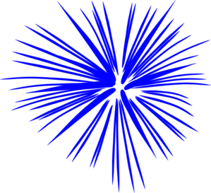 299x273 Blue Fireworks Clip Art