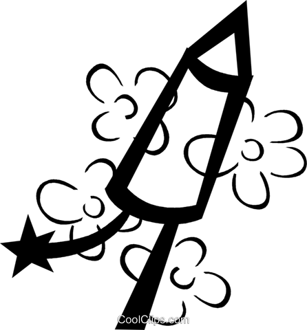 446x480 Fireworks And Firecrackers Royalty Free Vector Clip Art