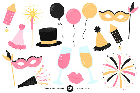 570x379 New Year's Eve Clip Art, Party Clipart, Fireworks Clip Art