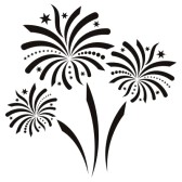 168x168 Black And White Fireworks Clipart 101 Clip Art