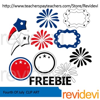 350x350 Free Fourth Of July Clip Art Featuring Fireworks, Stars,