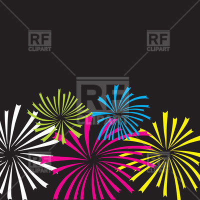 400x400 Colorful Simple Fireworks Royalty Free Vector Clip Art Image