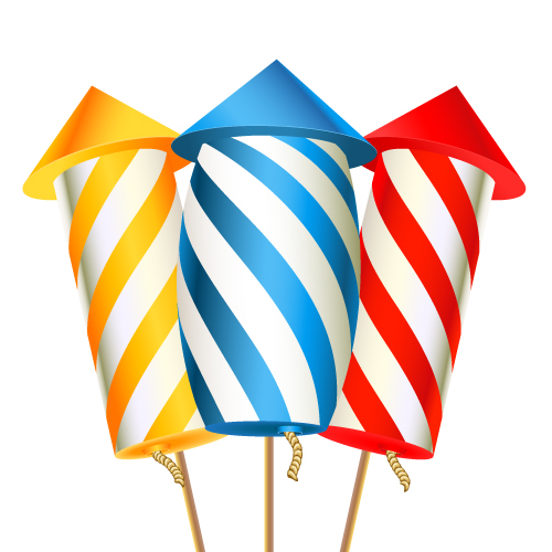 500x500 Fireworks Clipart Teal