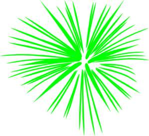 299x273 Green Fireworks Clip Art