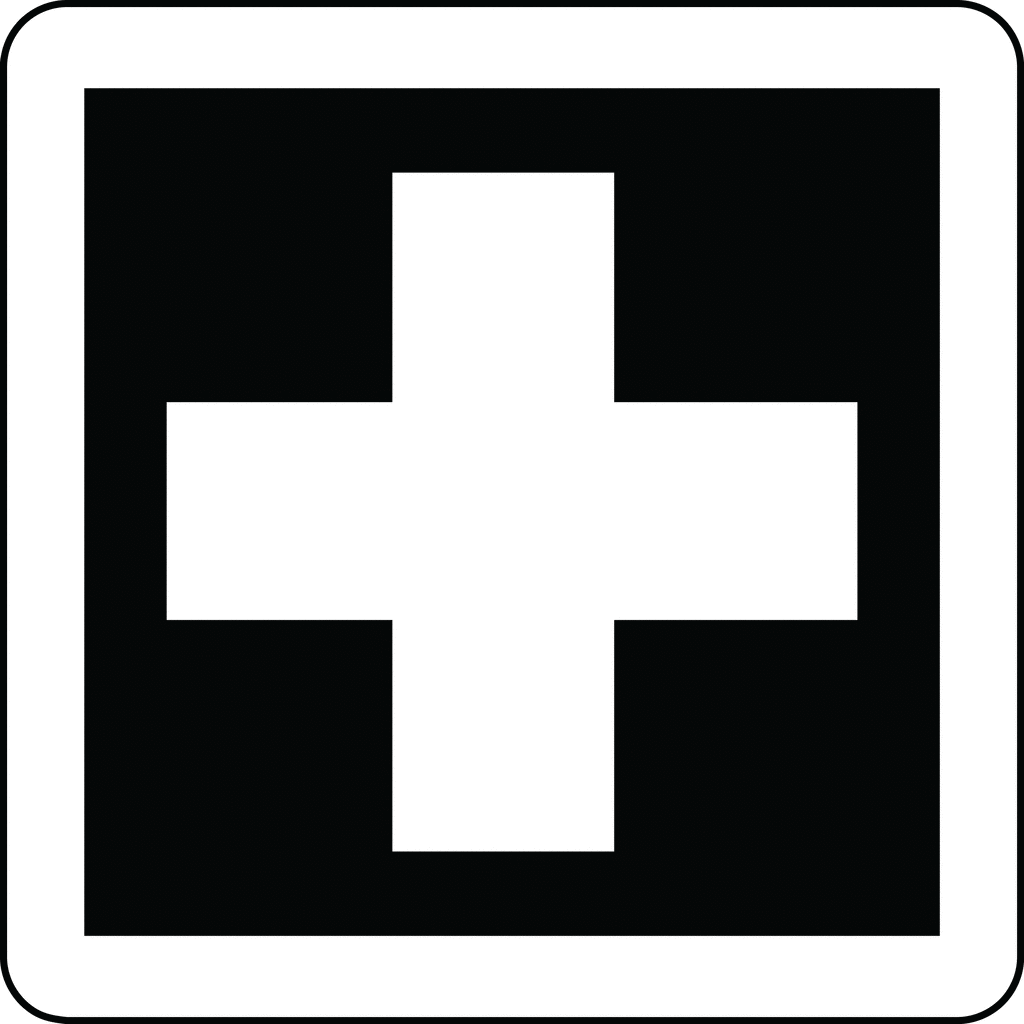 1024x1024 First Aid Black And White Clipart Etc Image
