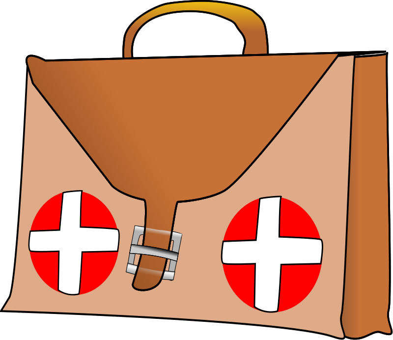 800x692 Brown Bag First Aid Clipart