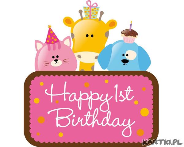 600x480 Happy First Birthday Clipart