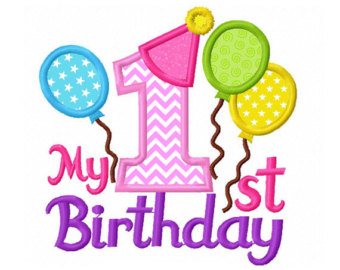 340x270 My 1st Birthday Girl Clipart