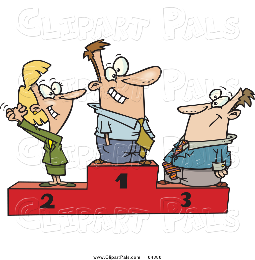 1024x1044 Pal Clipart Of A Cartoon Podium Of First, Second And Third Place