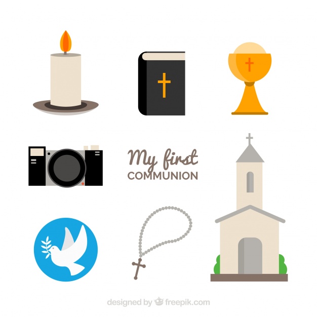 626x626 Elements For The First Communion Day Vector Free Download