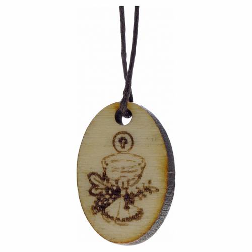 500x500 First Communion Wood Medal With Chalice And Host. Online Sales