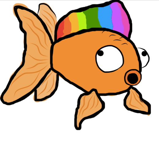 519x460 Drawn Gold Fish Animated Gif