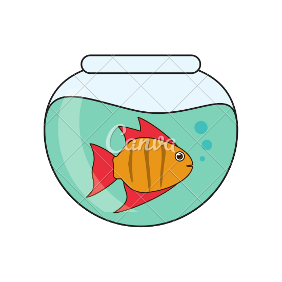 Fish Bowl Cartoon | Free download on ClipArtMag