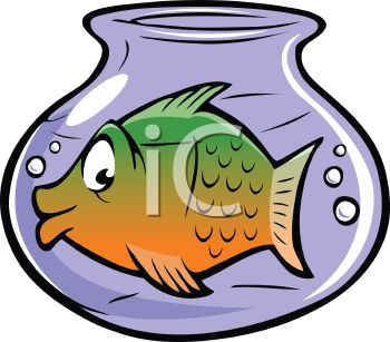 350x307 Cartoon Of A Large Fish In A Small Fish Bowl