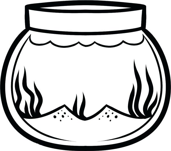 600x531 Fish Bowl Colouring Pages Page 3 Coloring Sheet Free Download Clip