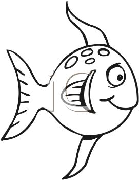 271x350 Black And White Funny Cartoon Fish