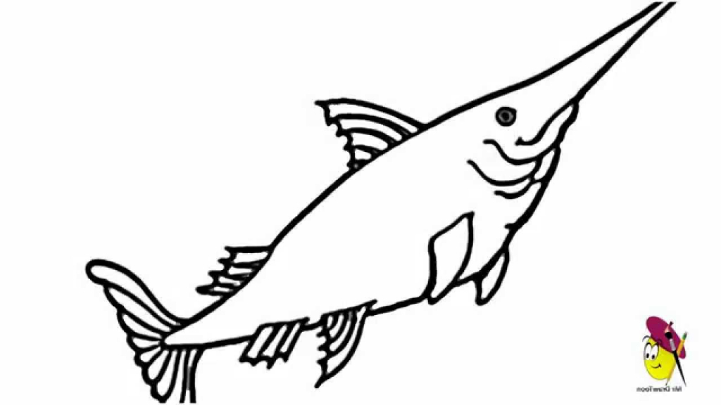 1024x576 Easy Drawing Of Fish Swordfish How To Draw Sword Fish Easy Drawing