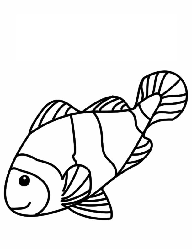 612x792 Simple Fish Drawing For Kids