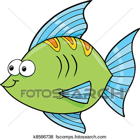450x449 Clip Art Of Cute Goofy Fish Ocean Vector K8566738