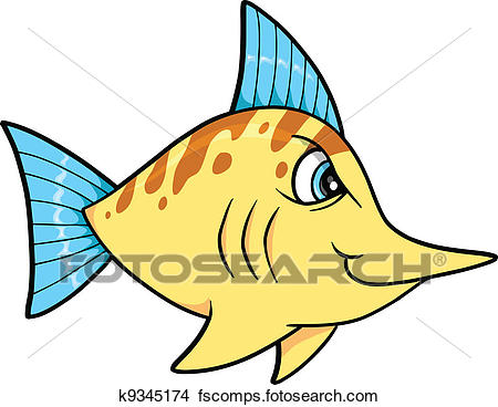 450x368 Clipart Of Tough Mean Fish K9345174