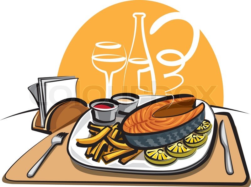 800x596 Fried Fish And Chips Stock Vector Colourbox