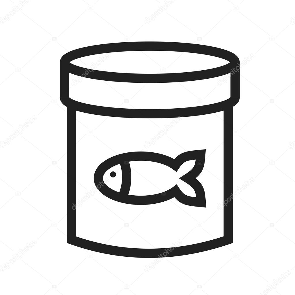 1024x1024 Canned Fish Food Icon Stock Vector Dxinerz