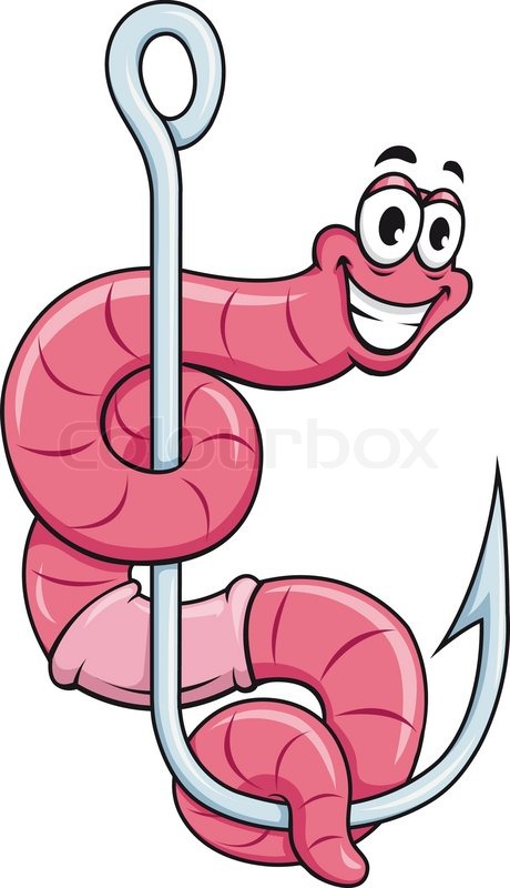 460x800 Warm On Fishing Hook Stock Vector Colourbox
