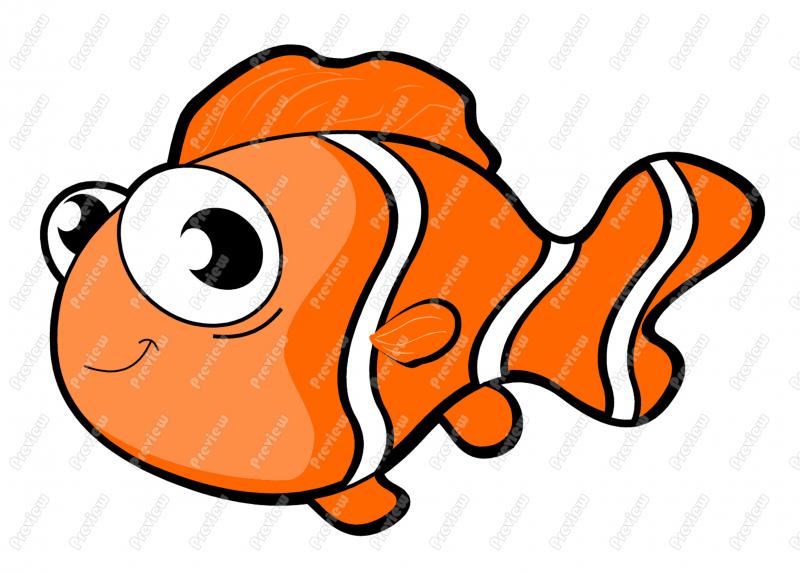 800x573 Clownfish Character Clip Art