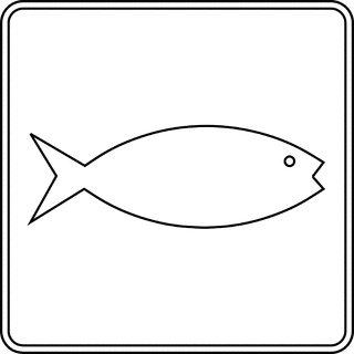 320x320 Fish Outline Clipart
