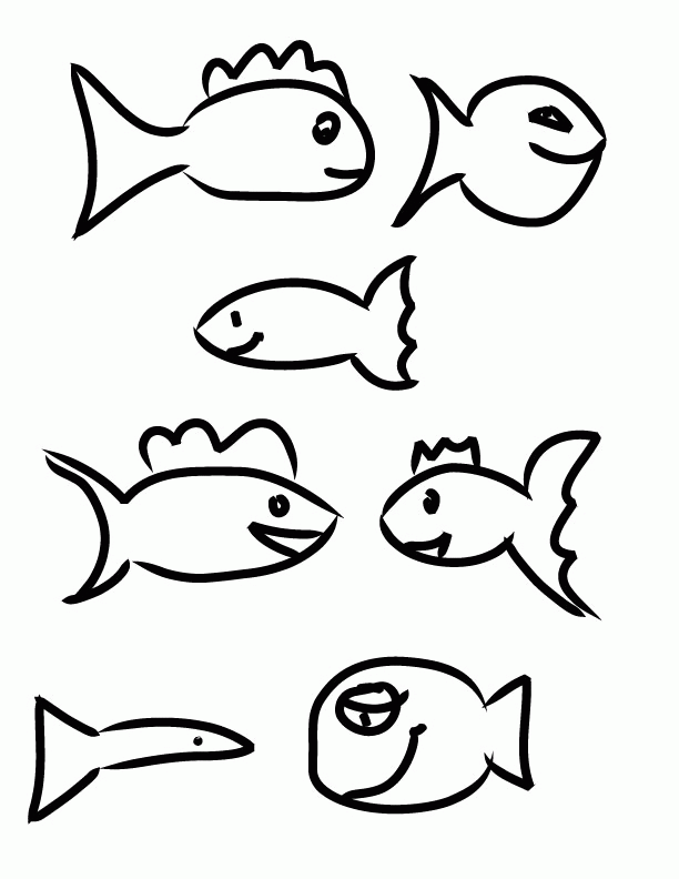 612x792 Line Drawings Of Fish 415099