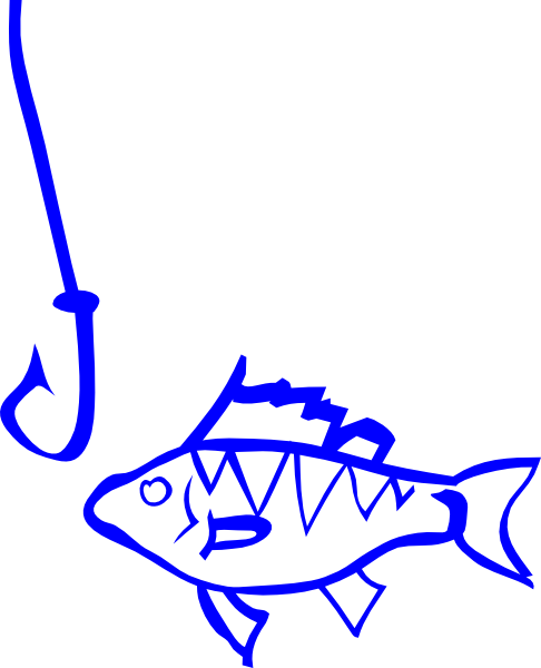 486x600 Fish And Hook Clip Art