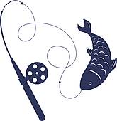 165x170 Fish On The Hook Clip Art