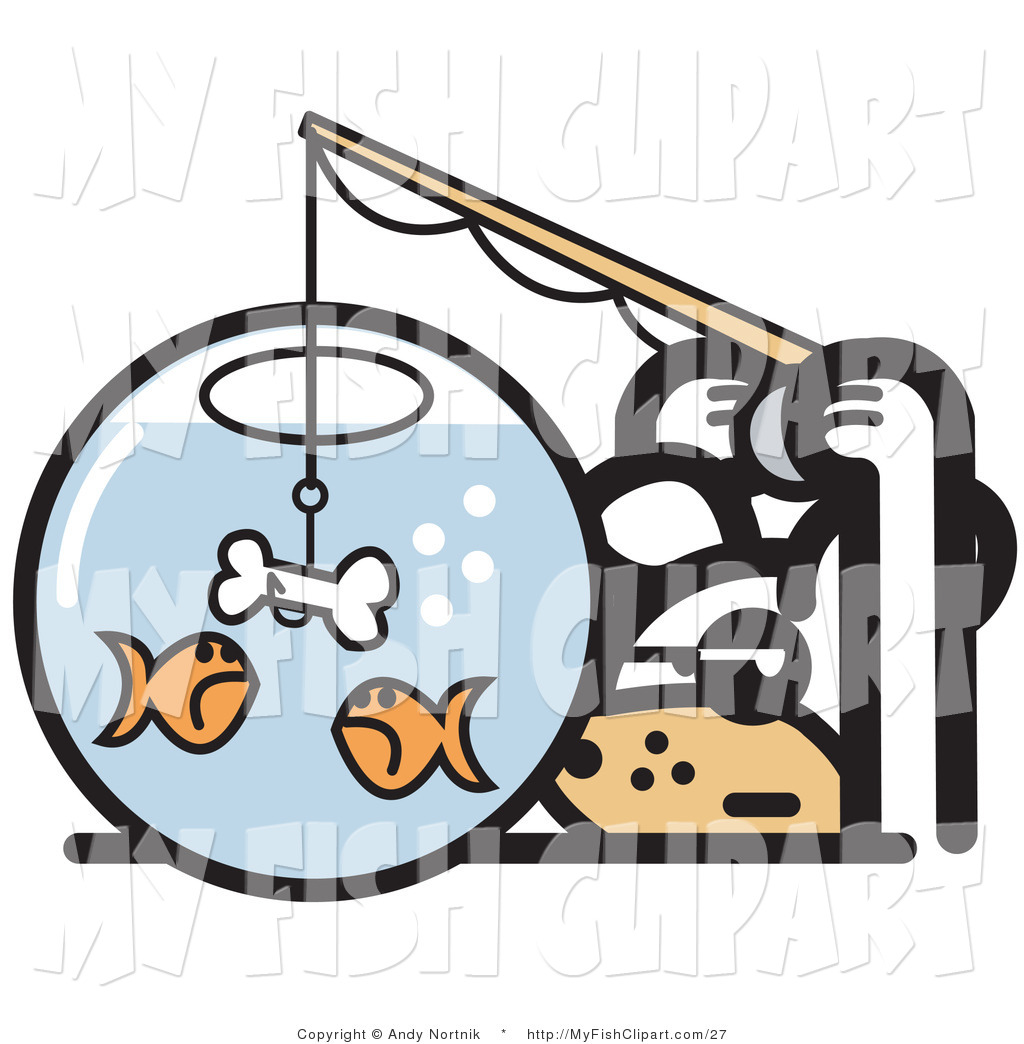 1024x1044 Clip Art Of A Silly Dog Fishing For Goldfish In A Bowl With A Dog