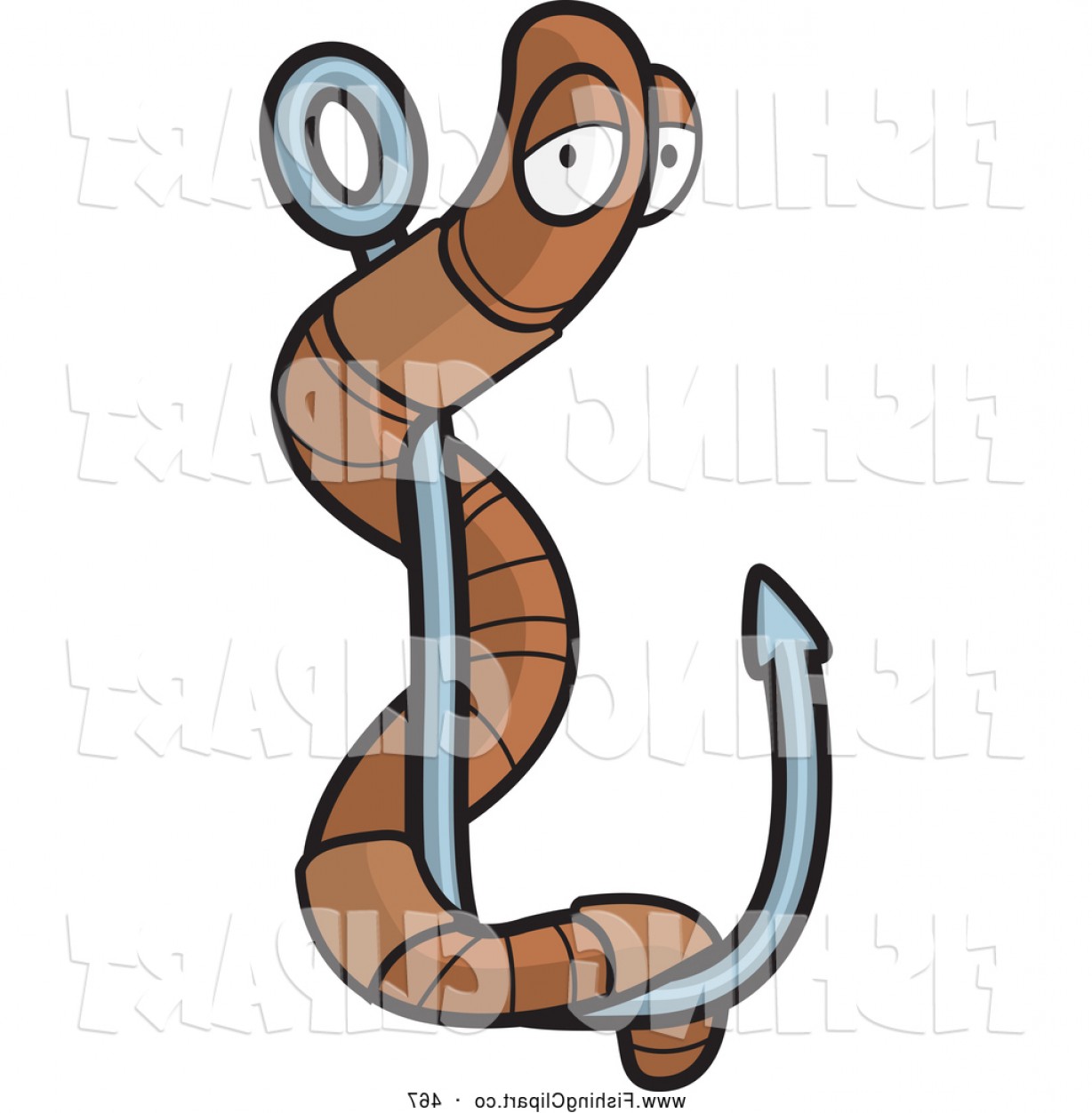 1228x1252 Clip Art Of Depressed Worm On Fish Hook By Cory Thoman Vector