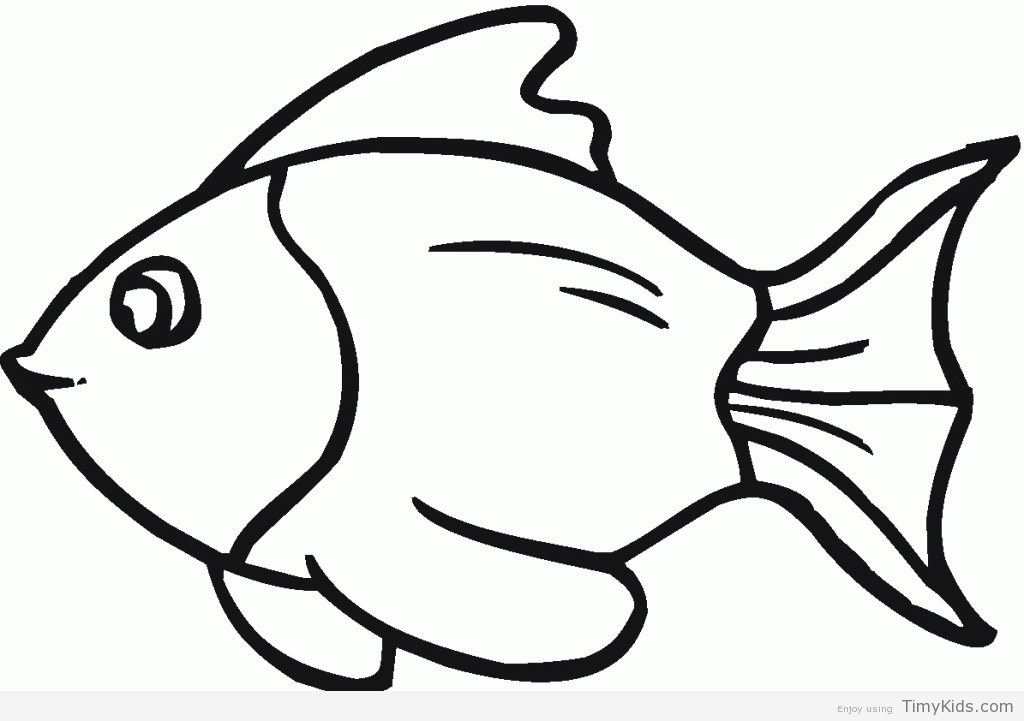 1024x721 Fish Outline Coloring